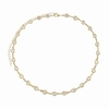 Colar choker de zircônias banhado a ouro 18k