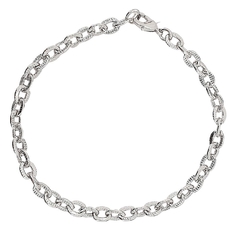 Pulseira elos banhada em ródio branco - comprar online