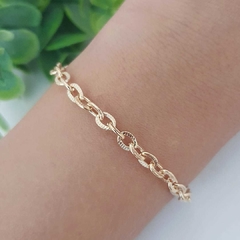 Pulseira elos banhada a ouro 18k