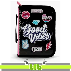 CARTUCHERA 1 CIERRE PLEGABLE FOOTY GOOD VIBES F21024 - comprar online