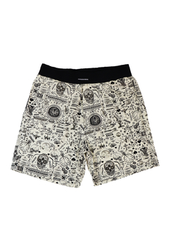 Short Estampado Camaleão Urbano Casual Caveira Exótico