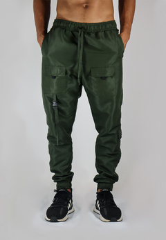 Calça Jogger Tactel Fecho Camaleão Urbano Street Wear Verde na internet