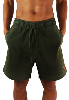 Bermuda Walkshort Camaleão Urbano Linho Verde Escuro na internet