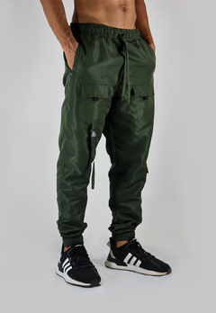 Calça Jogger Tactel Fecho Camaleão Urbano Street Wear Verde - loja online