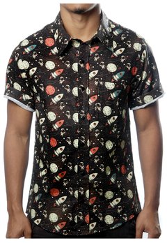 CAMISA ESTAMPADA CAMALEÃO URBANO ASTRONAUTA