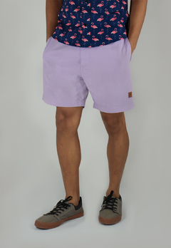 Bermuda Walkshort Camaleão Urbano Linho Lilas - loja online