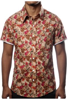 CAMISA ESTAMPADA CAMALEÃO URBANO CAVEIRA MEXICANA BEGE