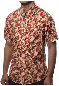 CAMISA ESTAMPADA CAMALEÃO URBANO CAVEIRA MEXICANA BEGE - comprar online