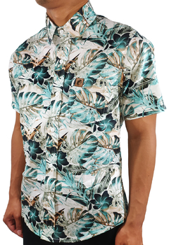 CAMISA ESTAMPADA CAMALEÃO URBANO FOLHAGEM BOTÂNICA - comprar online