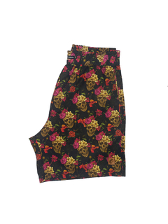 SHORT ESTAMPADO CAMALEÃO URBANO MIX CAVEIRA MEXICANA PRETA - comprar online