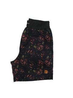 SHORT ESTAMPADO CAMALEÃO URBANO ROSAS DARK - comprar online