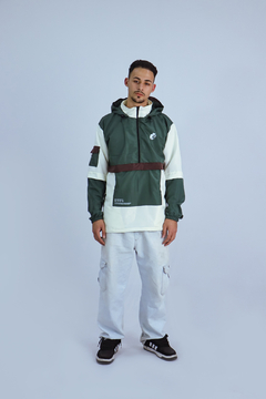 Jaqueta Corta Vento Anorak Camaleão Urbano Capuz Verde - comprar online