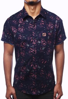 CAMISA ESTAMPADA CAMALEÃO URBANO ROSAS DARK