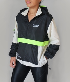 Jaqueta Corta Vento Anorak Camaleão Urbano Capuz Verde Neon - loja online