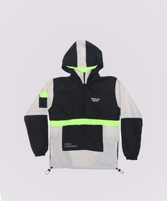 Jaqueta Corta Vento Anorak Camaleão Urbano Capuz Verde Neon - comprar online