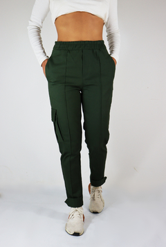 Calça Cargo Sarja Camaleão Urbano Jogger Verde