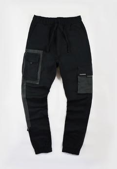 Calça Cargo Advanced Camaleão Urbano Street Wear Preta/Cinza