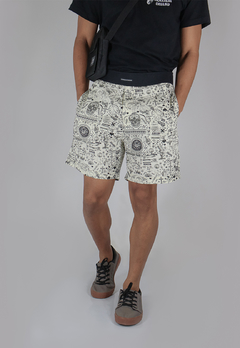 Short Estampado Camaleão Urbano Casual Caveira Exótico - comprar online