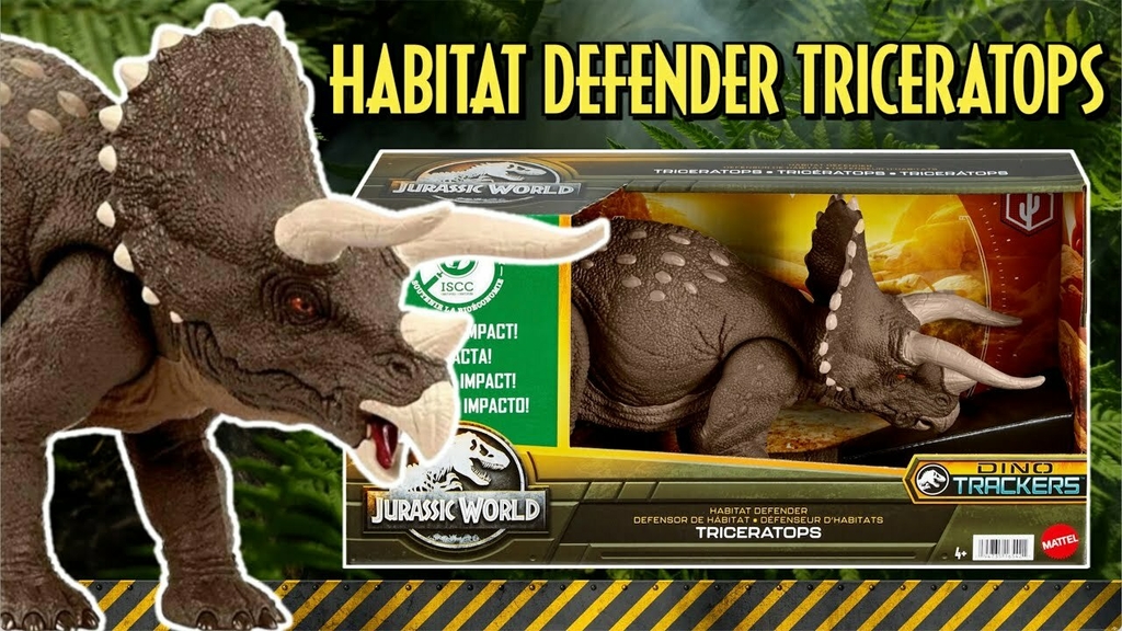 Jurassic World – Défenseur d'habitat – Figurine – Tricératops 