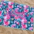 Canga de Praia Personalizada com Mini Pompons | Estampa Floral Rosa - comprar online