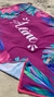 Canga de Praia Personalizada com Mini Pompons Estampa Purple Hibiscus - comprar online