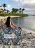 Canga de Praia Personalizada | Estampa Floral Azul - comprar online