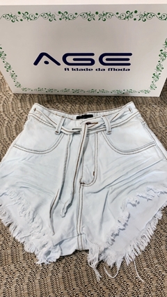 Shorts jeans amarração