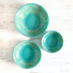 Ensaladera / Bowl PRIMAVERA verde menta + crema