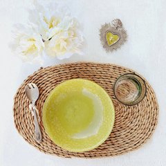 Ensaladera / Bowl PRIMAVERA verde seco + crema en internet