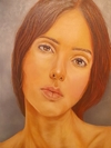 RITA SHULTZ, "RETRATO FEMININO" - ÓLEO SOBRE TELA, MED. 60X80CM