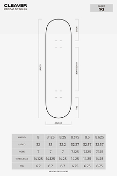 Tabla de skate CLEAVER VALENTÍN GUERRA SFU -SQ en internet