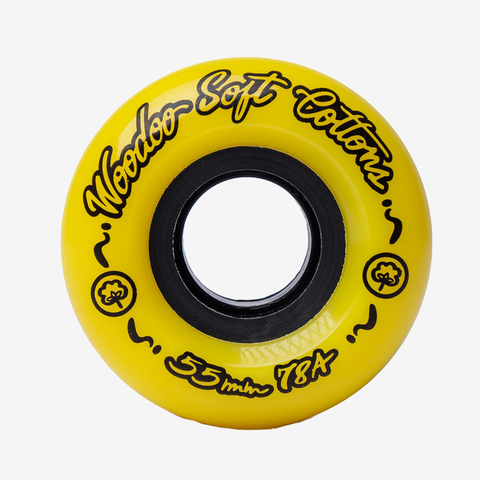 RUEDAS DE SKATE WOODOO SOFTCOTTONS 55mm 78A - YELLOW