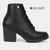 Bota Salto Bloco Via Uno Coturno Cano Baixo Feminino 475001 - comprar online