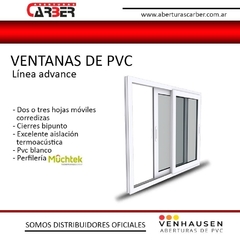 Ventana PVC ADVANCE DVH 4/9/4 1,80 x 1,10 Color Blanco (valor DOLAR OFICIAL)