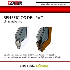 Ventana PVC ADVANCE DVH 4/9/4 de 1,80 x 1,10 Simil Madera (valor DOLAR OFICIAL) - comprar online
