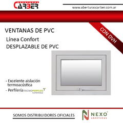 Brazo de Empuje desplazable de PVC Linea SMARTLIFE Blanco de 0,80 x 1,10 DVH 4/9/4 VENHAUSEN