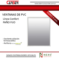 PAÑO FIJO BLANCO PVC NEXO ABERTURAS CARBER