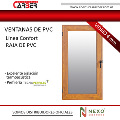 Raja / Banderola de PVC Linea SMARTLIFE Simil Madera de 0,60 x 1,10 DVH 4/9/4 VENHAUSEN