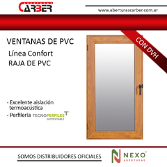 Raja de PVC Linea confort Símil Madera de 0,45 x 0,90 DVH 3/9/3