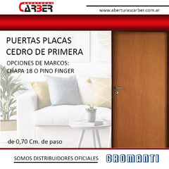 PUERTA PLACA CEDRO GROMANTI ABERTURAS CARBER