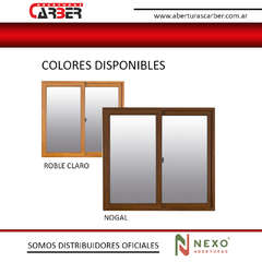 Ventana de PVC 1,20 X 1,10 Vidrio Float de 4mm simil madera - comprar online