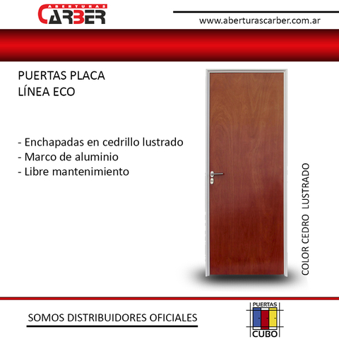 Puerta Granero Clasica Cedro 70/80/90 x 2,00 Herraje Oculto