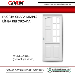 Puerta Chapa Simple OcchIpinti Linea 800 Marco chapa 18 modelo 861 - comprar online