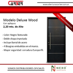 Puerta 1,00 x 2,20 NEXO Foliado PVC Texturado con Apliques DK081