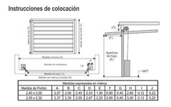 Porton Corredizo Manual Hoja Ch20 Ciego/Postigo 2,40 x 2,00 - comprar online