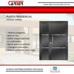 Puerta Residencial 1,20 x 2,00 Italo Machimbrada CH18 con Barral - comprar online