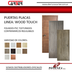 Puerta Placa PREMIUM WOOD TOUCH POTENZA Foliado PVC Texturado 70 x 15 x 2,20 Contramarcos Regulables