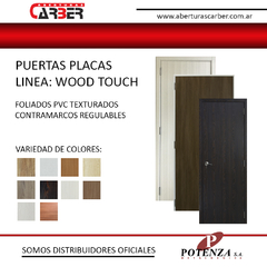 Puerta Placa PREMIUM WOOD TOUCH POTENZA Foliado PVC Texturado 70 x 15 x 2,20 Contramarcos Regulables - comprar online