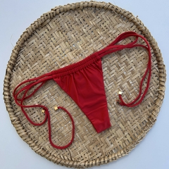 Tanga Cortininha Tira Dupla - Vermelho