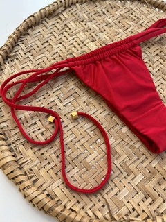 Tanga Cortininha Tira Dupla - Vermelho - comprar online